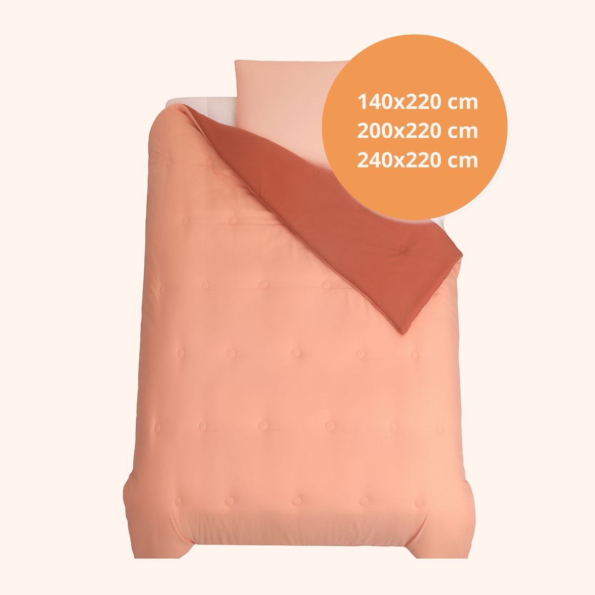 Nørd Berry Blush - Wasbaar hoesloos dekbed
