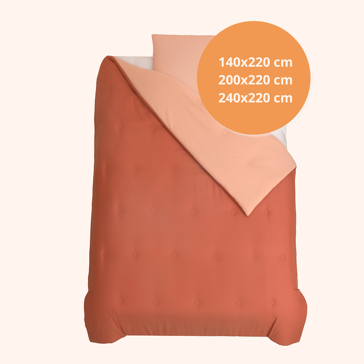 Nørd Berry Blush - Wasbaar hoesloos dekbed