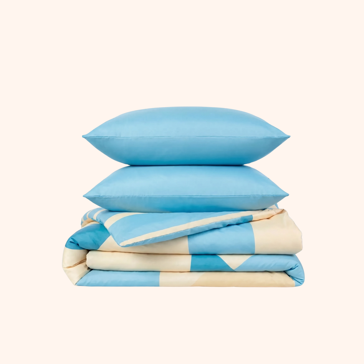 Sommardröm - Blue Breeze - Waschbares, bettbezugloses Daunenbett