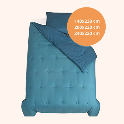 Struktur Cloud Blue - Wasbaar hoesloos dekbed