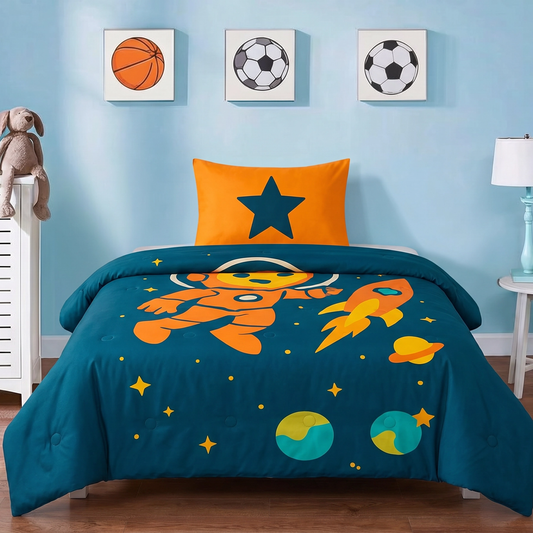 Good vibes - Cosmic Adventure - Wasbaar hoesloos dekbed voor de kinderen