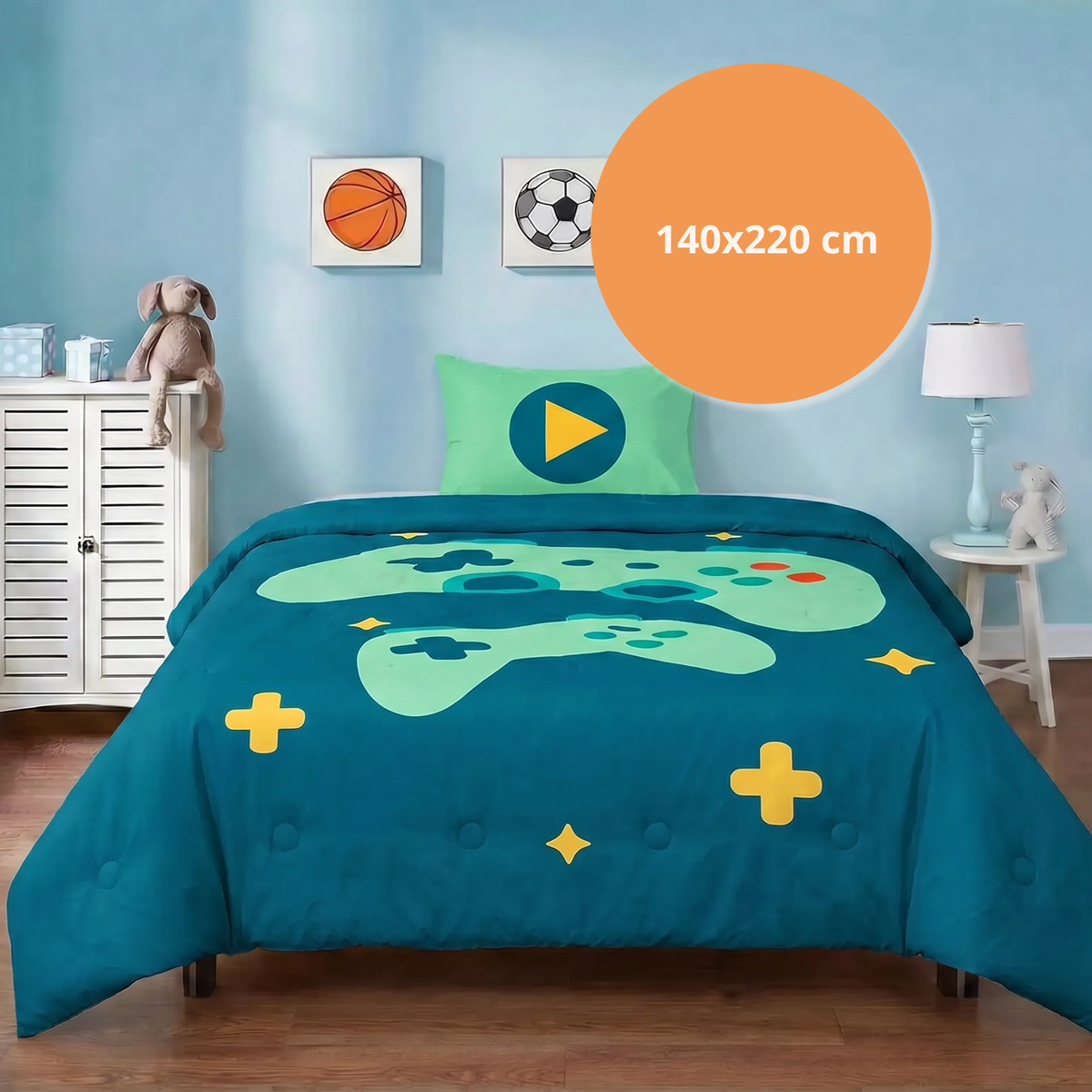 Good vibes - Game Galaxy - Wasbaar hoesloos dekbed voor de kinderen
