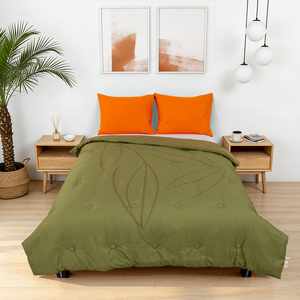 Dreamwave - Olive Leaf - Wasbaar hoesloos dekbed