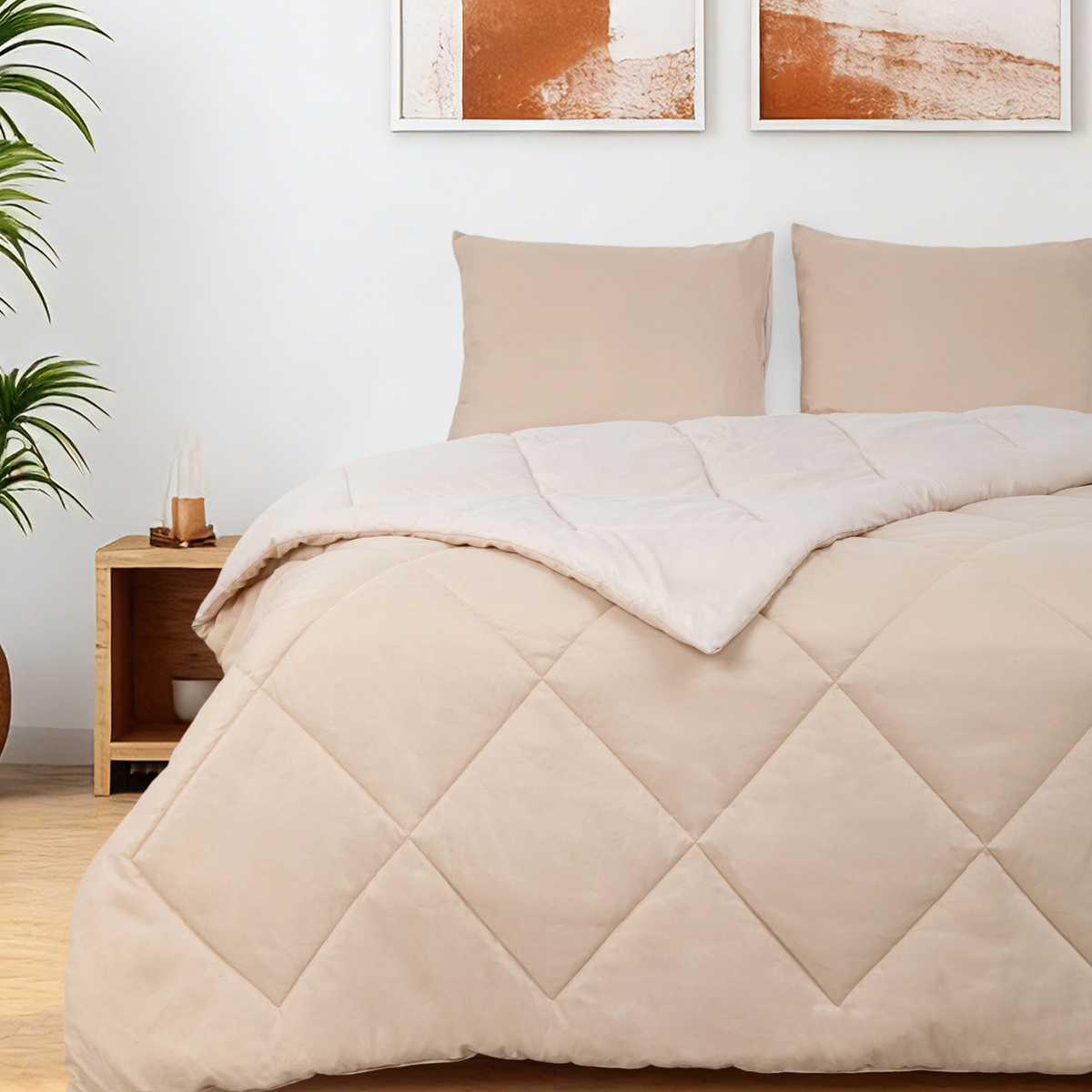 Sommarvino – Pale Linen – Waschbares Steppbett ohne Bezug