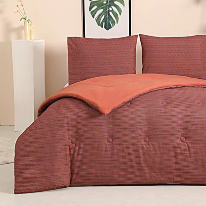 Struktur Velvet Plum - Wasbaar hoesloos dekbed