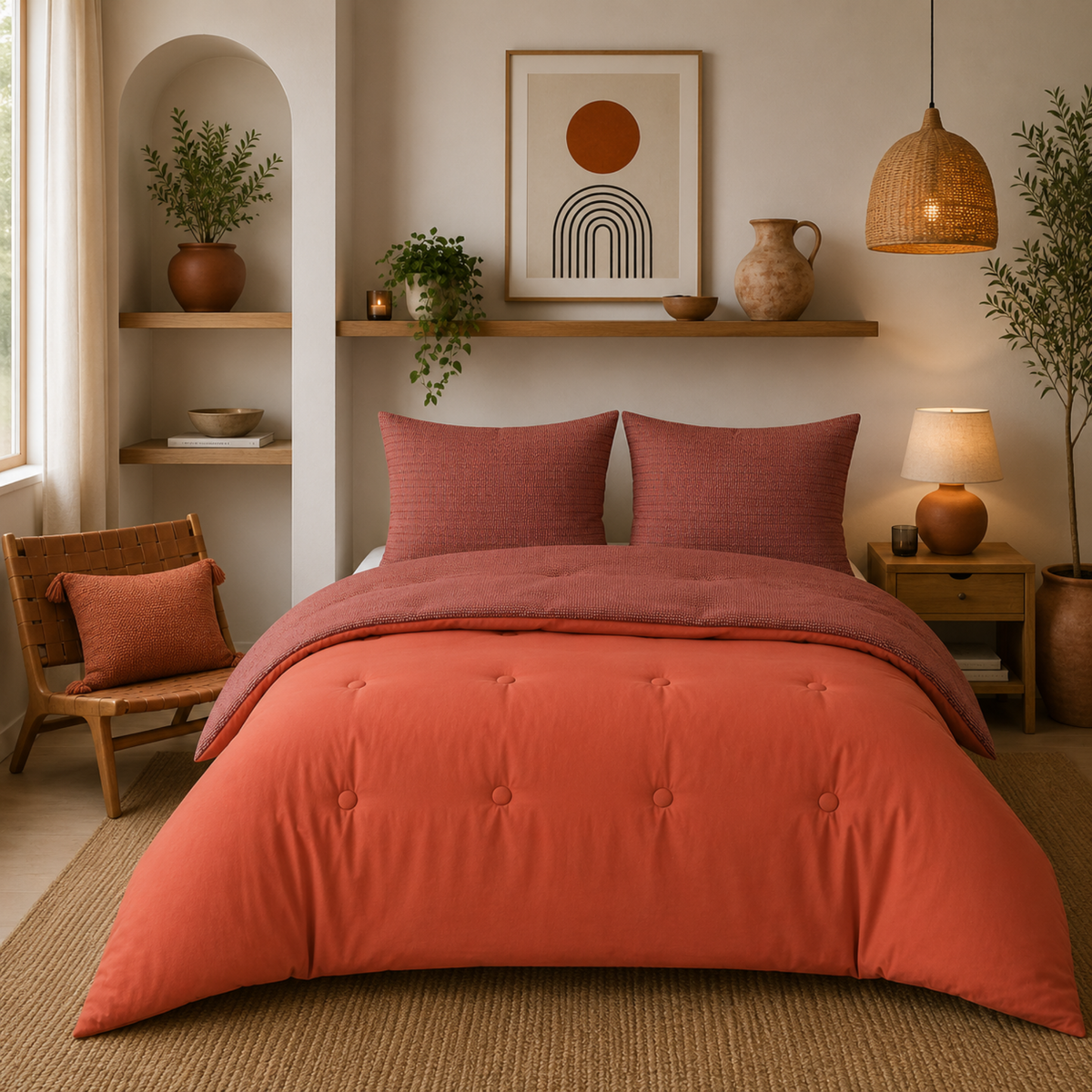Struktur Velvet Plum - Wasbaar hoesloos dekbed