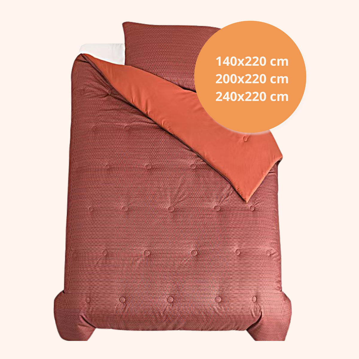 Struktur Velvet Plum - Wasbaar hoesloos dekbed