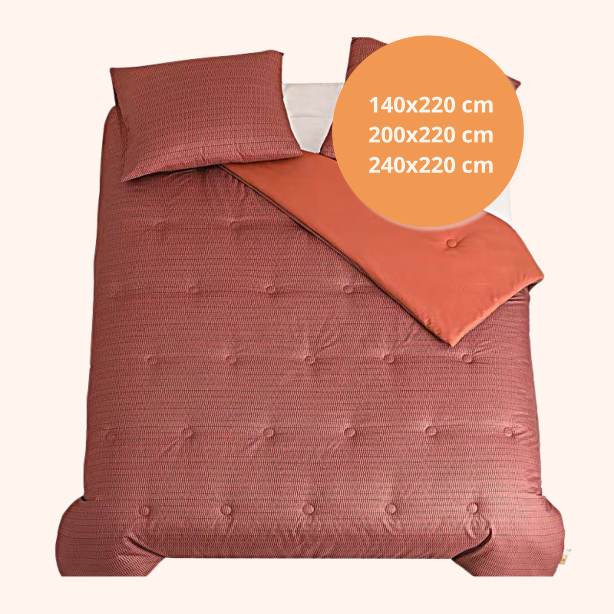 Struktur Velvet Plum - Wasbaar hoesloos dekbed