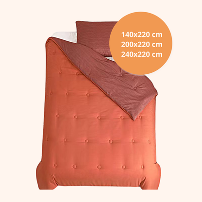 Struktur Velvet Plum - Wasbaar hoesloos dekbed