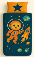 Good vibes - Cosmic Adventure - Wasbaar hoesloos dekbed voor de kinderen