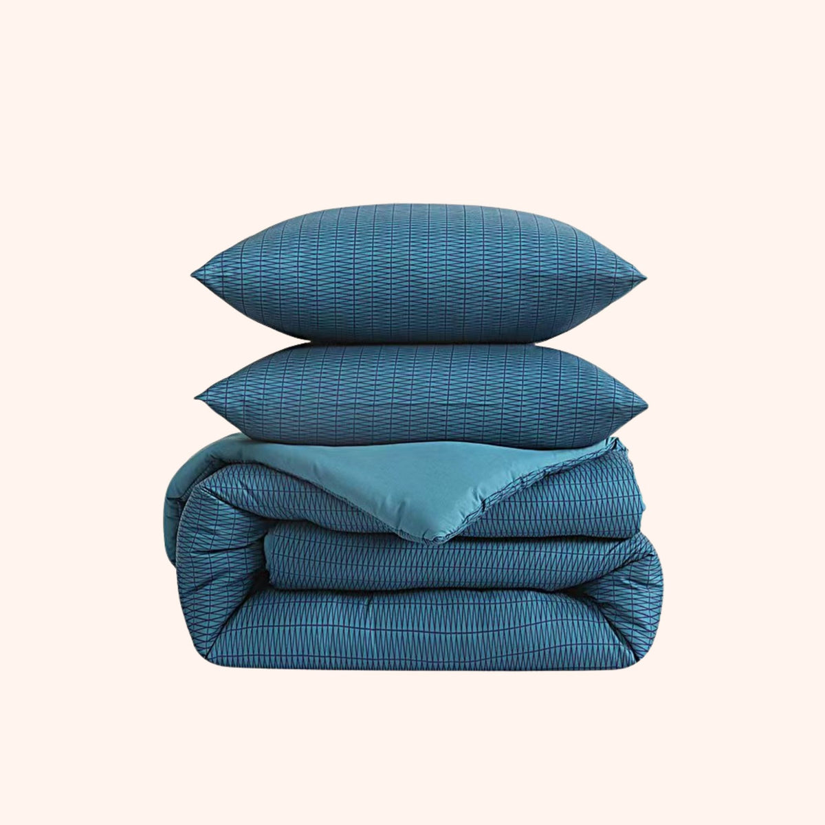 Struktur Cloud Blue - Wasbaar hoesloos dekbed