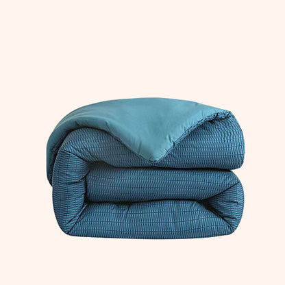 Struktur Cloud Blue - Wasbaar hoesloos dekbed