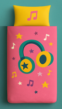 Good vibes - Pop Icons - Wasbaar hoesloos dekbed voor de kinderen
