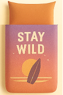 Take-it-Lazy - The Rebel Surfer - Waschbare bettbezuglose Bettdecke